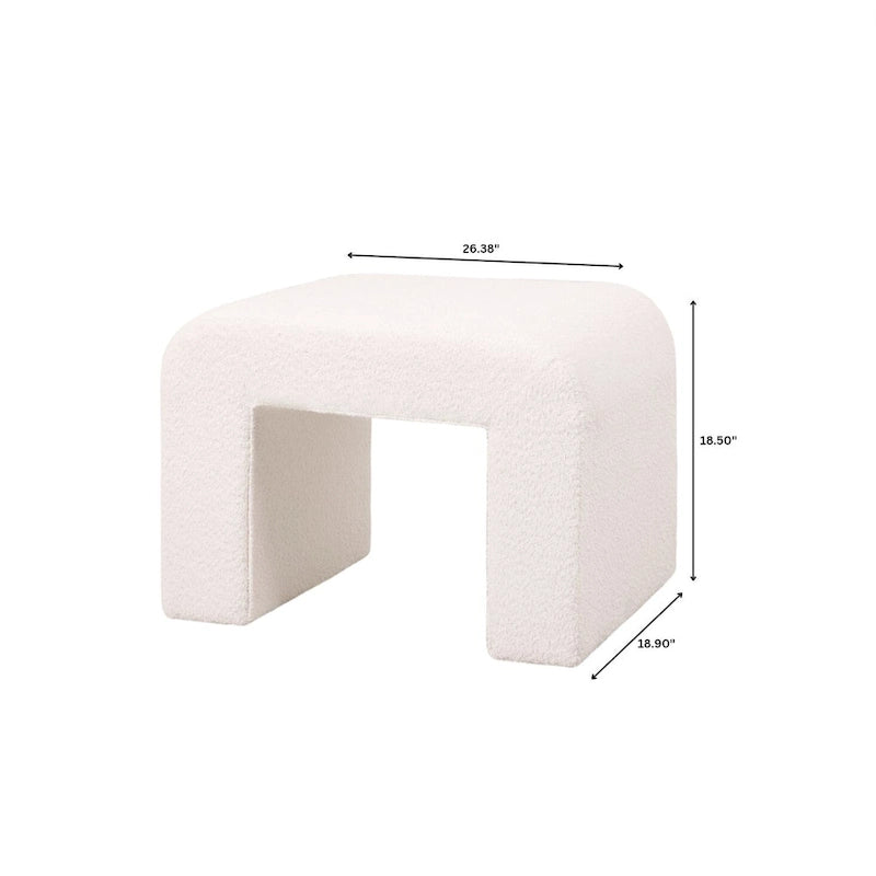 26 Modern Bench Upholstered in Velvet or Boucle With Padded Foam Seat for Living Room Bedroom Home Office