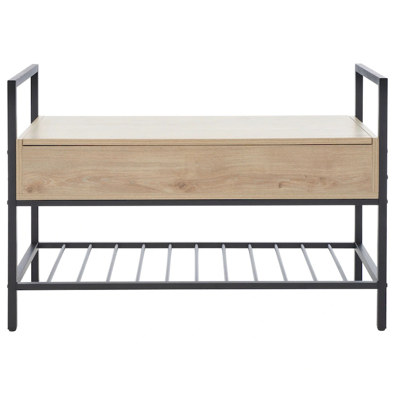 Upholstered Storage Bench with Hidden Compartment for Bedroom or Entryway