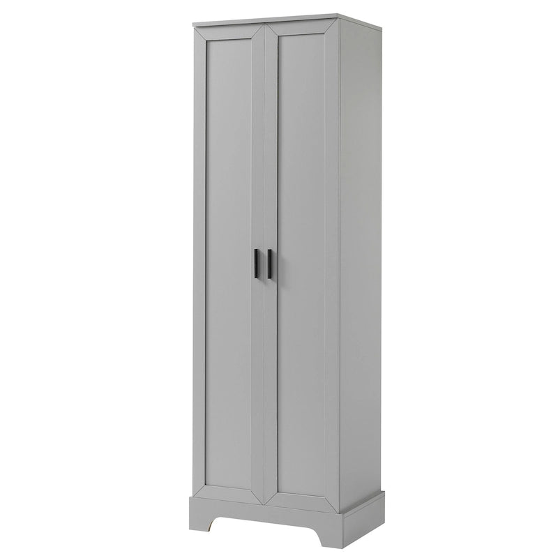 Storage Cabinet with Two Doors for Bathroom Office Adjustable Shelf MDF Board