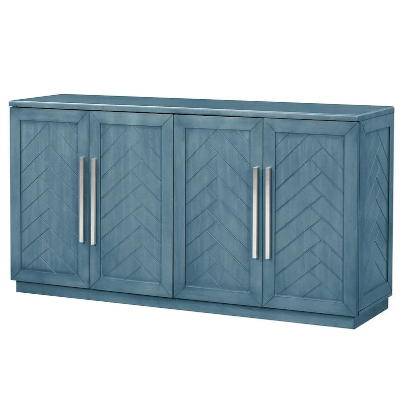 Sideboard with 4 Doors Large Storage Space Buffet Cabinet - N/A