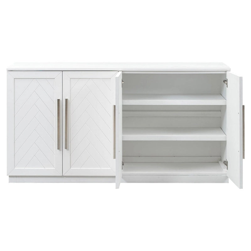 Sideboard with 4 Doors Large Storage Space Buffet Cabinet - N/A