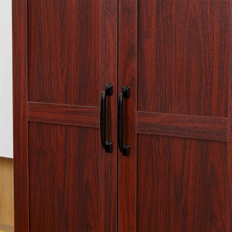Freestanding Storage Cabinet with 2 Adjustable Shelves and Door - N/A