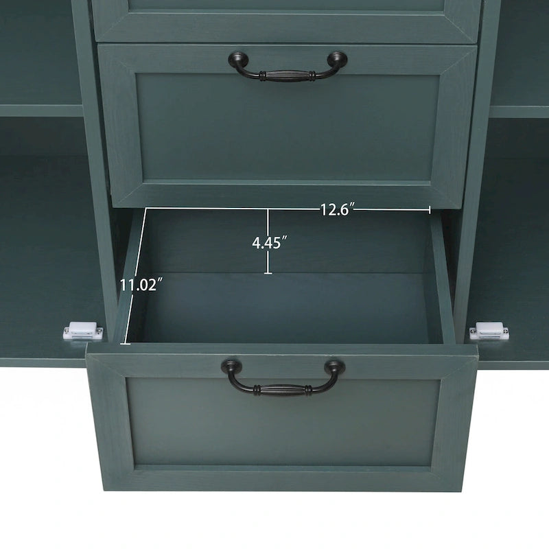 Bathroom Storage Cabinet with Adjustable Shelves and Metal Hardware, Freestanding Linen Tower for Small Spaces