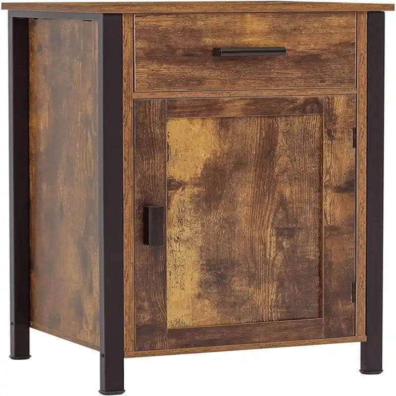 Narrow Floor Storage Cabinet with 1 Door and 1 Drawer