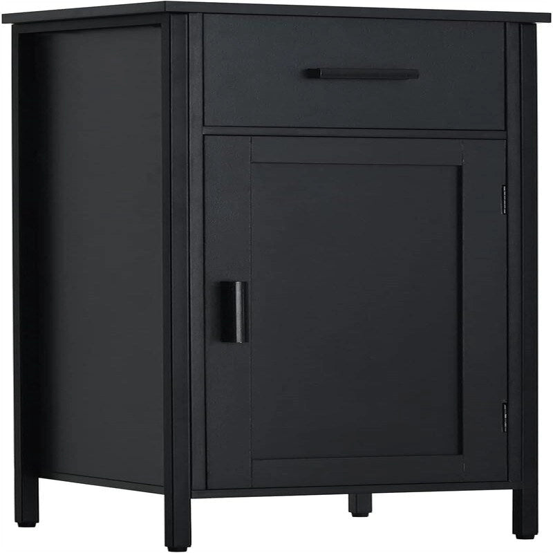Narrow Floor Storage Cabinet with 1 Door and 1 Drawer