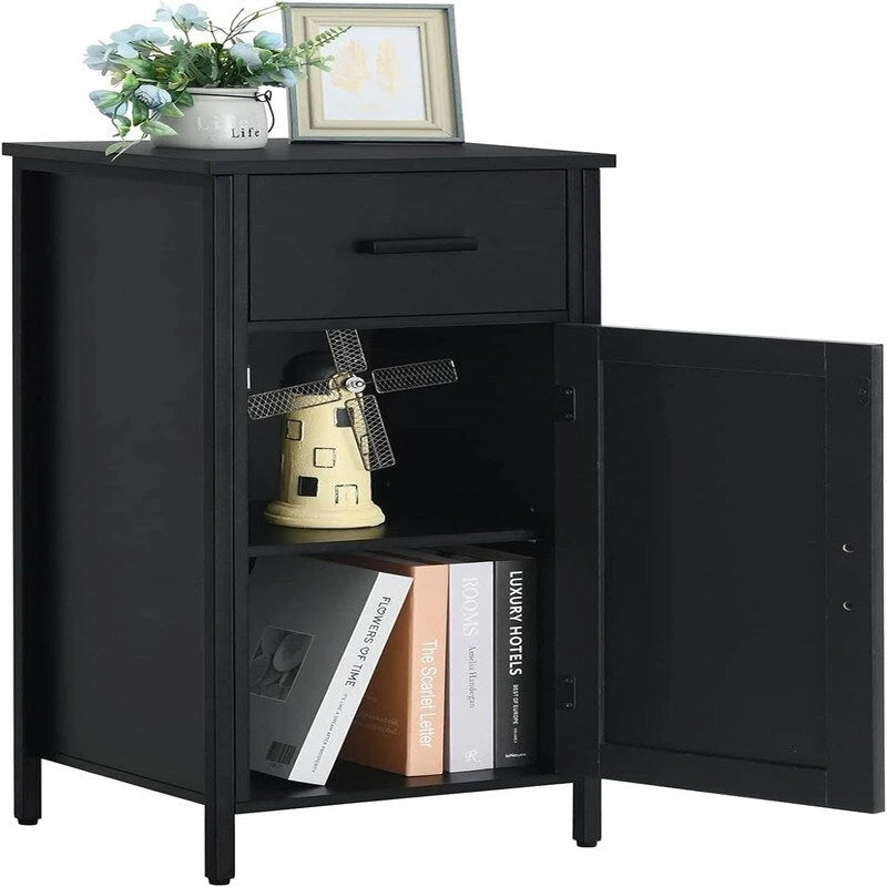Narrow Floor Storage Cabinet with 1 Door and 1 Drawer
