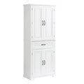 30 in. W x 16 in. D x 72 in. H Bathroom Cabinet with Doors, Drawer and Adjustable Shelves